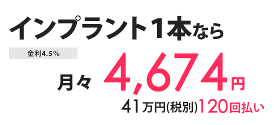 インプラント分割支払い