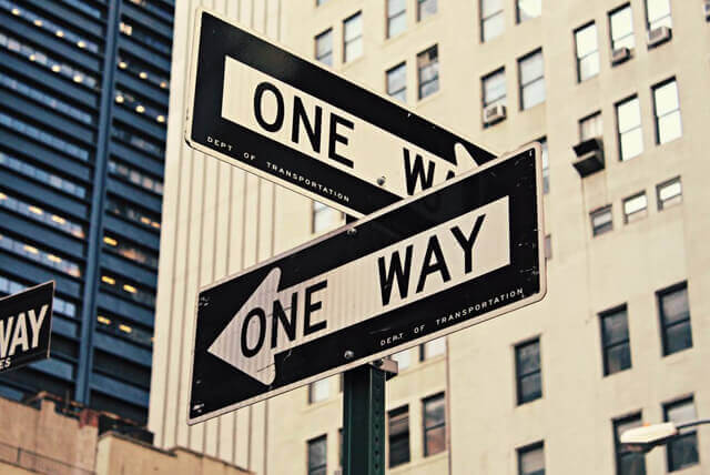 one way