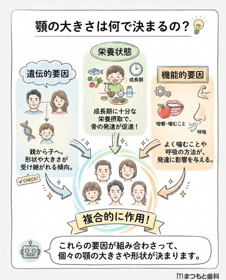 顎の大きさは何で決まるの？