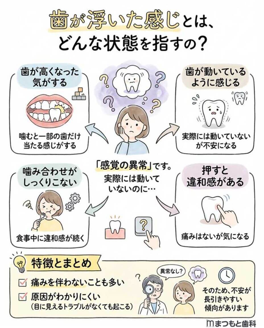 歯が浮いた感じとは、どんな状態を指すの？