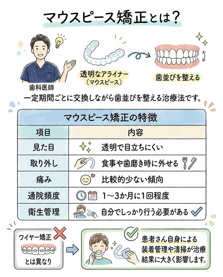 マウスピース矯正とは？の図解